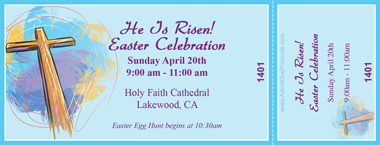 Contemporary Cross Full Color Ticket