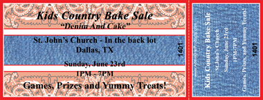 Country Denim Full Color Ticket