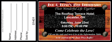 Country Love Full Color Raffle Ticket