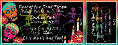 Day of the Dead Full Color Ticket