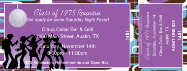Disco Dancers Full Color Ticket