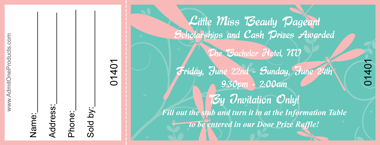 Dragonflies Full Color Raffle Ticket
