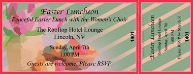 Easter Decor Full Color Ticket