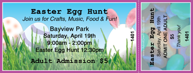 Easter Egg Hunt Full Color Ticket