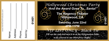 Elegant Ornaments Full Color Raffle Ticket