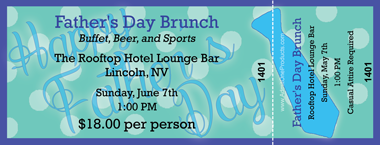 Father&#039;s Day Full Color Ticket