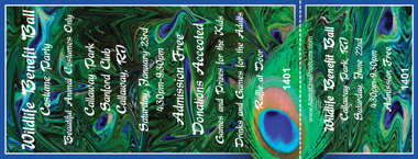 Feather Swirl Full Color Ticket