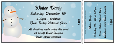 Frosty Winter Full Color Ticket