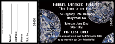 Giant Diamonds Full Color Raffle Ticket