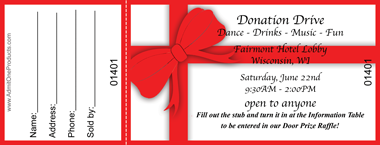Gift Wrap Full Color Raffle Ticket