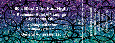 Glitter Gradient Full Color Ticket