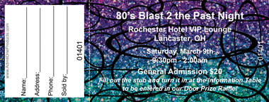 Glitter Gradient Full Color Raffle Ticket