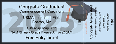 Graduation Year Full Color Ticket