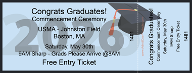 Graduation Year Full Color Ticket