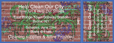Graffiti Full Color Ticket