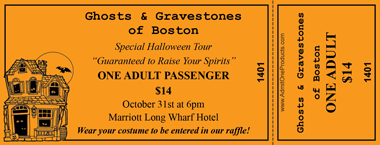 Haunted House 2 Medium Full Color Ticket with Text