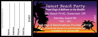 Island Getaway Full Color Raffle Ticket