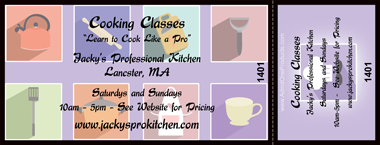Kitchen Tools Full Color Ticket