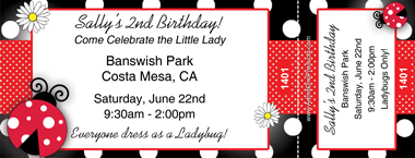 Lady Bugs Full Color Ticket