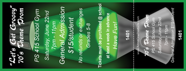 Lava Lamp Full Color Ticket
