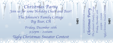 Let It Snow Full Color Ticket