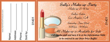 Makeup Full Color Raffle Ticket