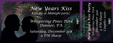 New Year&#039;s Kiss Full Color Ticket
