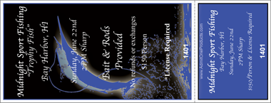 Night Fishing Full Color Ticket