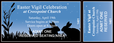 Nighttime Bunnies Full Color Ticket