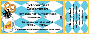 Oktoberfest Full Color Ticket