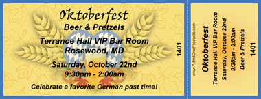 Oktoberfest Elements Full Color Ticket