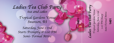 Orchid Dream Full Color Ticket