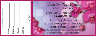 Orchid Dream Full Color Raffle Ticket