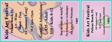 Paint Palette Full Color Ticket