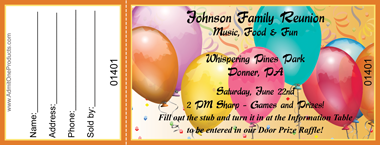 Party Decorations Full Color Raffle Ticket