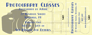 Photography Full Color Ticket