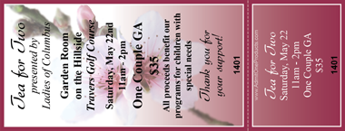 Pink Blossom Full Color Ticket