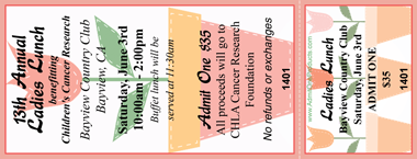 Pink Tulips Full Color Ticket