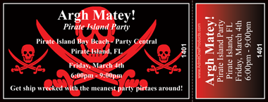 Pirate&#039;s Life Full Color Ticket