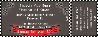 Racing Flags Color Ticket