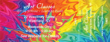 Rainbow Waves Full Color Ticket