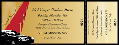 Red Carpet Full Color Ticket