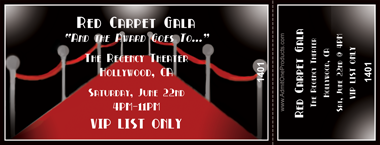 Red Carpet Gala Full Color Ticket