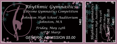 Rhythmic Gymnastics Full Color Ticket