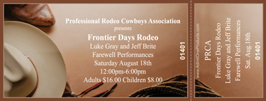 Rodeo Gear Full Color Ticket