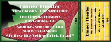 Ruby Slippers Full Color Ticket