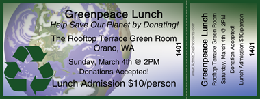 Save the Planet Full Color Ticket