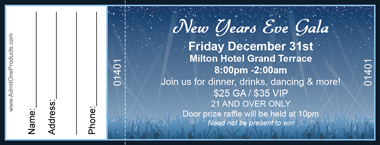 Searchlights Full Color Raffle Ticket with Text