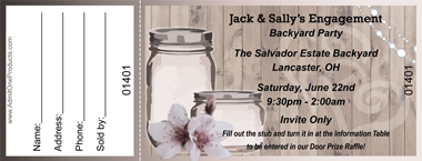 Shabby Chic Full Color Raffle Ticket
