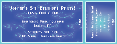 Sharks Repeated Full Color Ticket